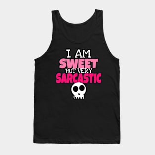 SWEET BUT SARCASTIC DRSIGNED MER H Tank Top